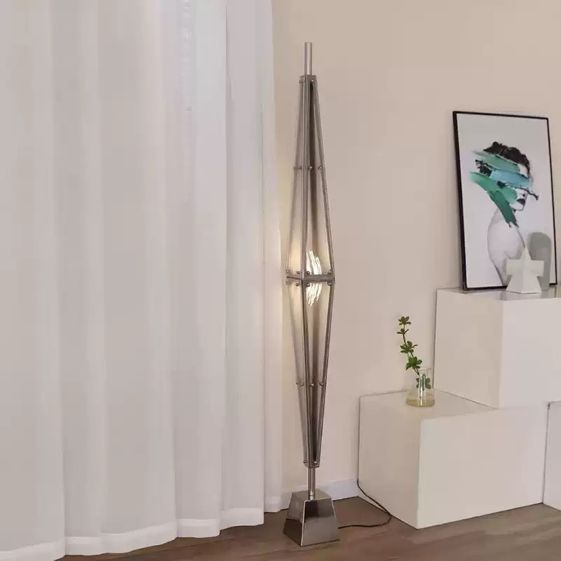 后现代轻奢玻璃落地灯设计师酒店装饰别墅样板房创意摆件客厅灯具